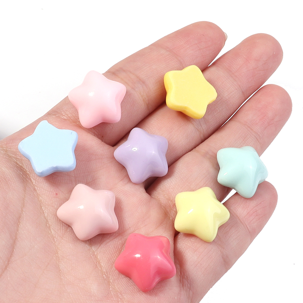 50pcs/lot 16mm Colorful Star R - Star Flat Back のレビューと価格