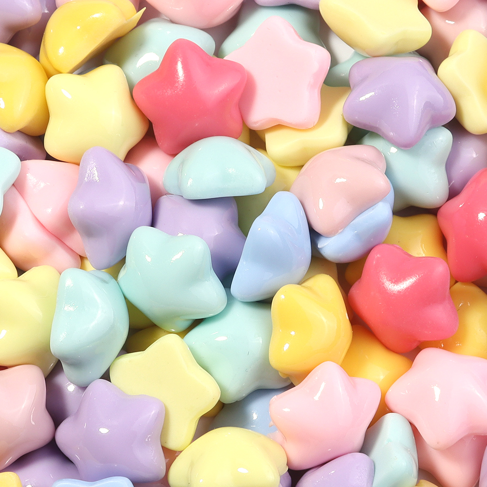 50pcs/lot 16mm Colorful Star R - Star Flat Back のレビューと価格
