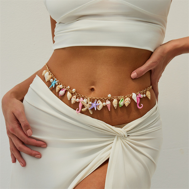Boho Starfish Shell Pendant Wa - Body Jewelry Helix のレビューと価格