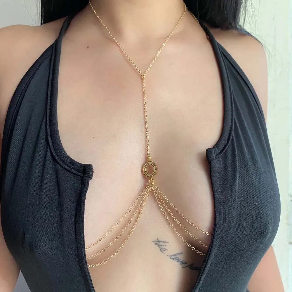 Hollow Round Nipple Chains Non - Body Jewelry Nipple Chain のレビューと価格