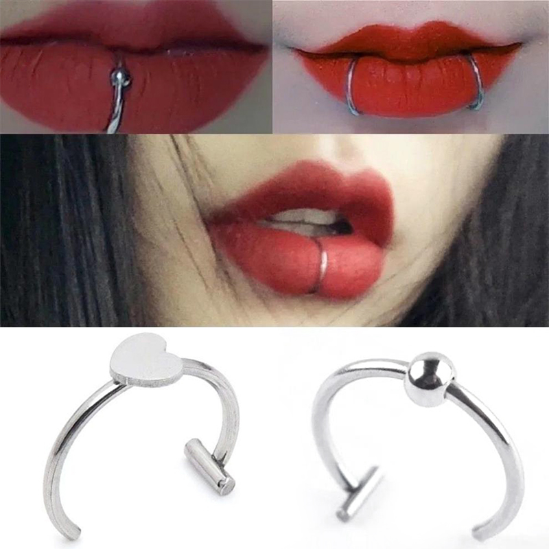 1Pc Stainless Steel Fake Nose  - Body Jewelry Septum のレビューと価格