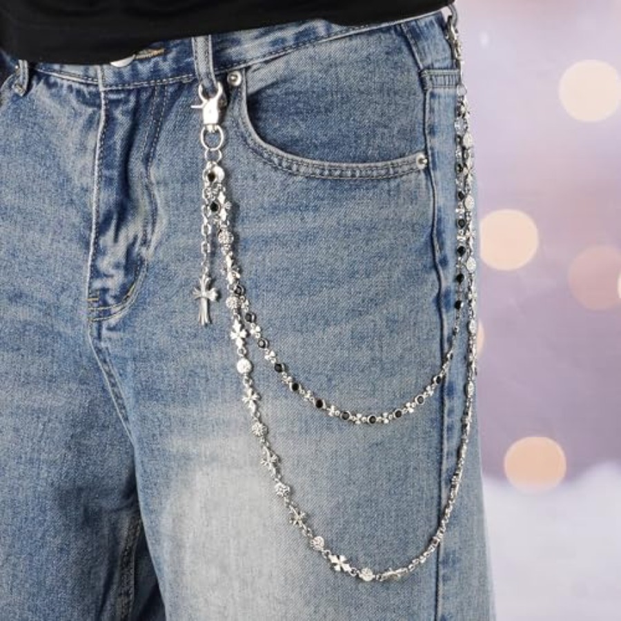 Cross Y2K Vintage Style Trouse - Body Jewelry For Men のレビューと価格
