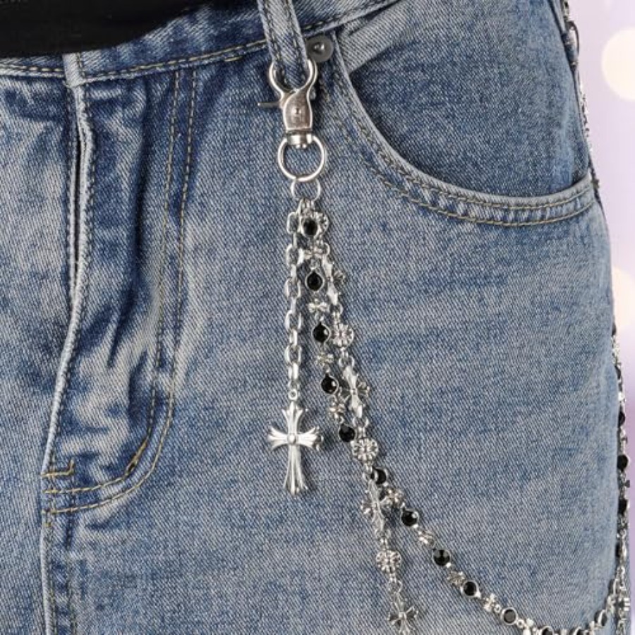 Cross Y2K Vintage Style Trouse - Body Jewelry For Men のレビューと価格