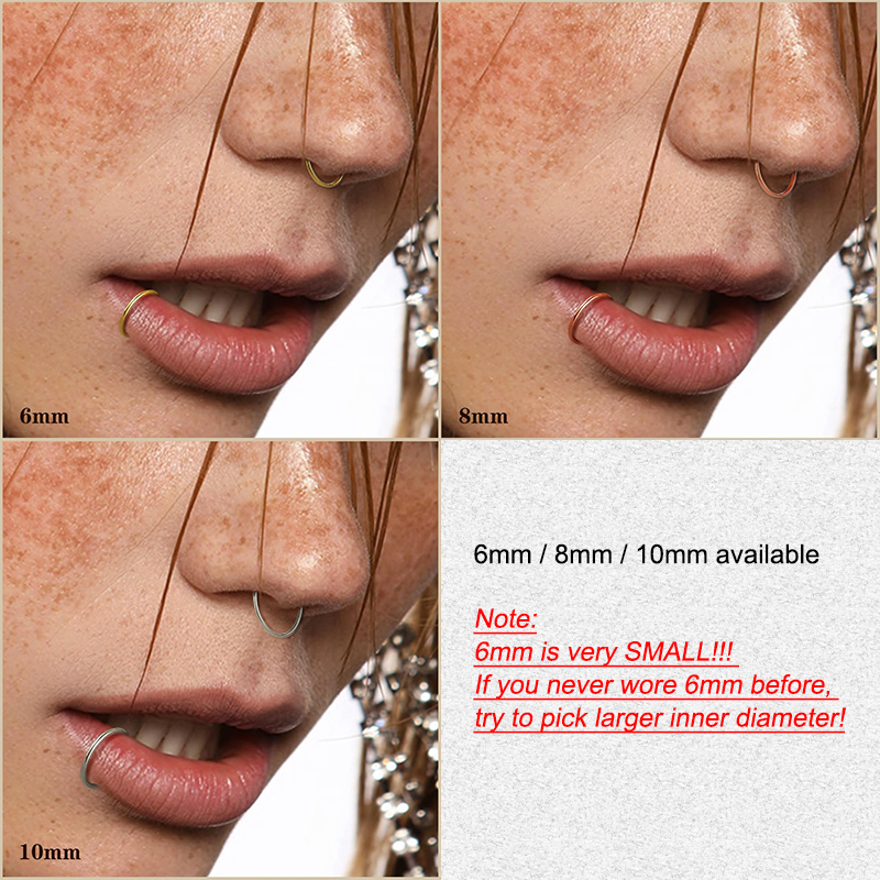 6pcs/lot Hypoallergenic Nose R - Body Jewelry And Piercing のレビューと価格