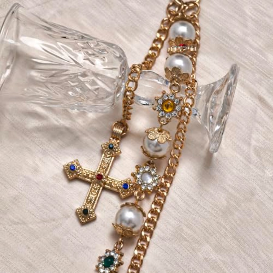 Punk Wallet Chain with Rhinest - Body Jewelry For Men のレビューと価格