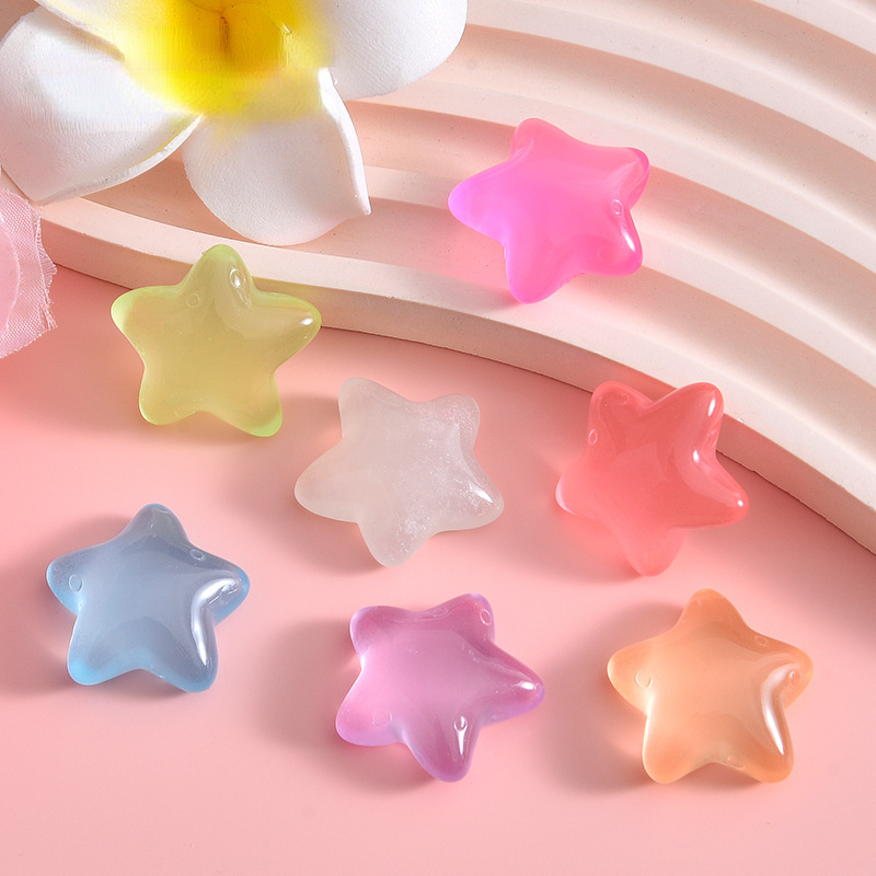 10pcs Fluorescent Five-pointed - Star Flat Back のレビューと価格