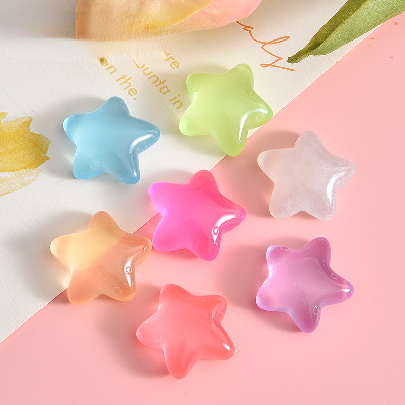 10pcs Fluorescent Five-pointed - Star Flat Back のレビューと価格