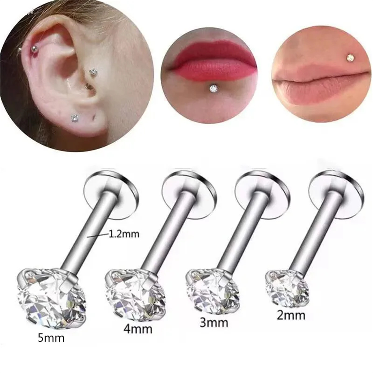 3Pcs 16G Fashion Stainless Ste - Body Jewelry Helix のレビューと価格