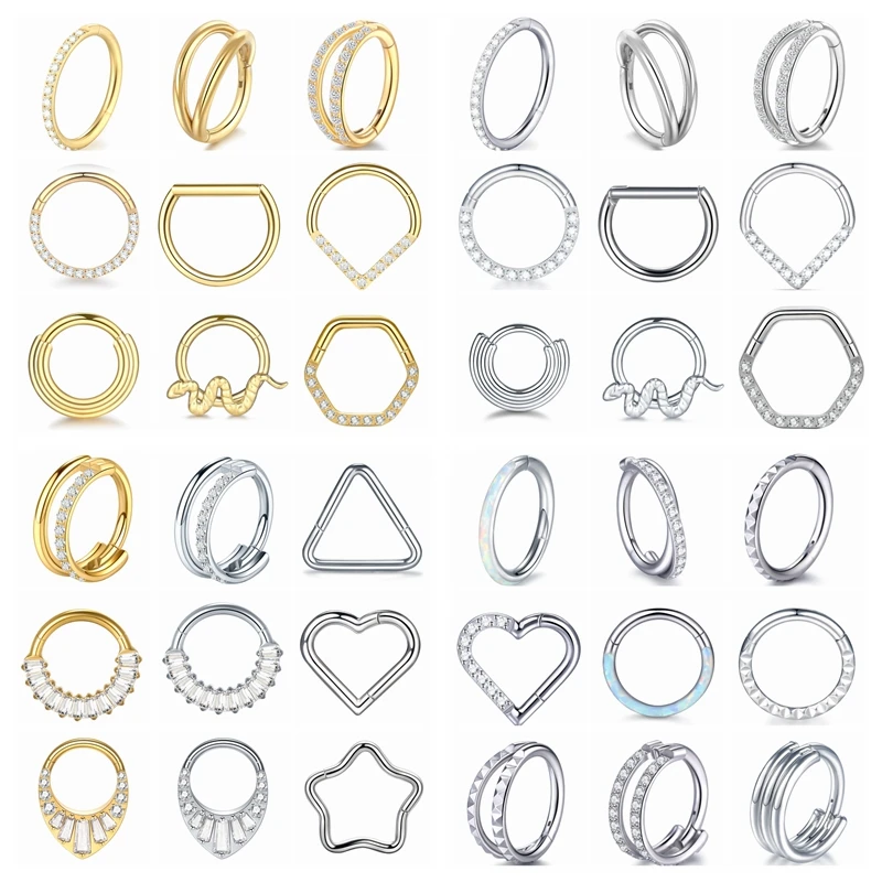 1pc Titanium Cartilage Hoop Ea - Body Jewelry Septum のレビューと価格