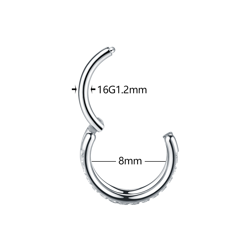 1pc Titanium Cartilage Hoop Ea - Body Jewelry Septum のレビューと価格