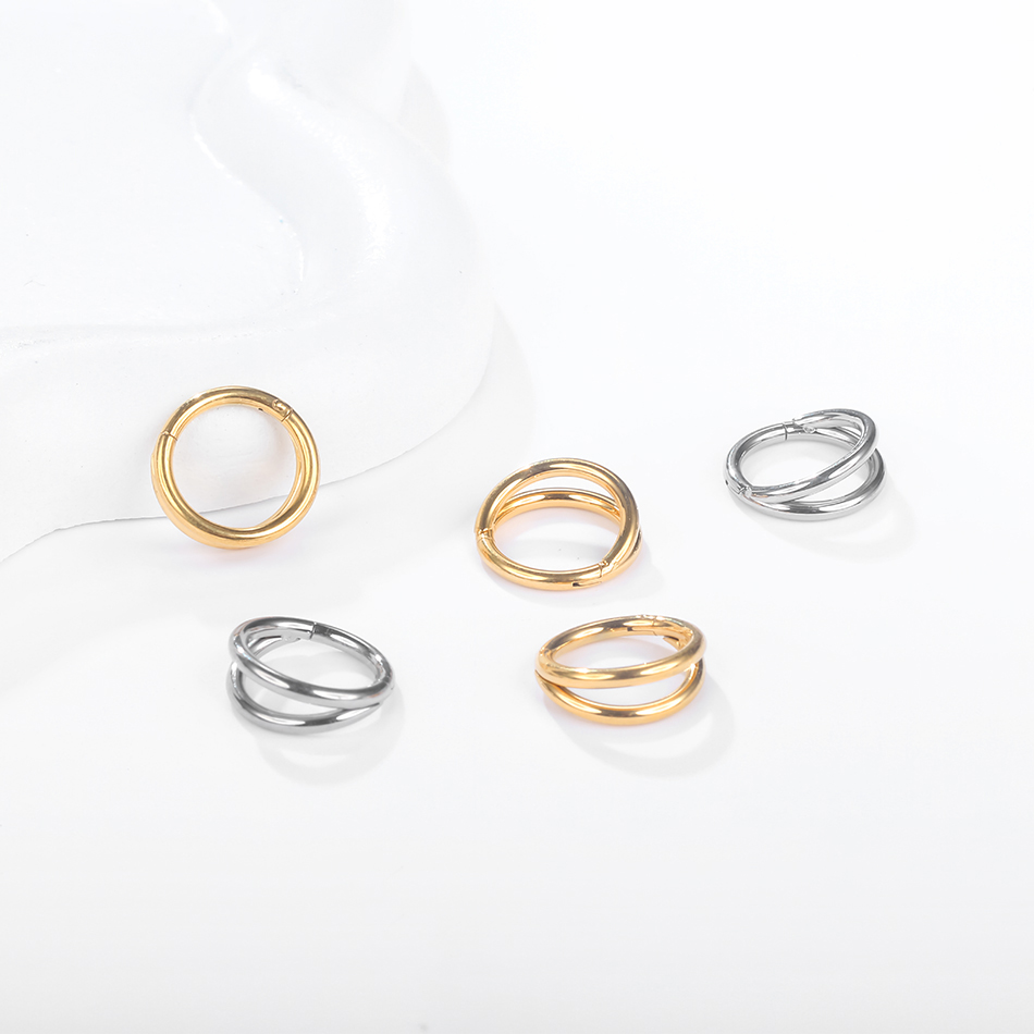 1pc Titanium Cartilage Hoop Ea - Body Jewelry Septum のレビューと価格