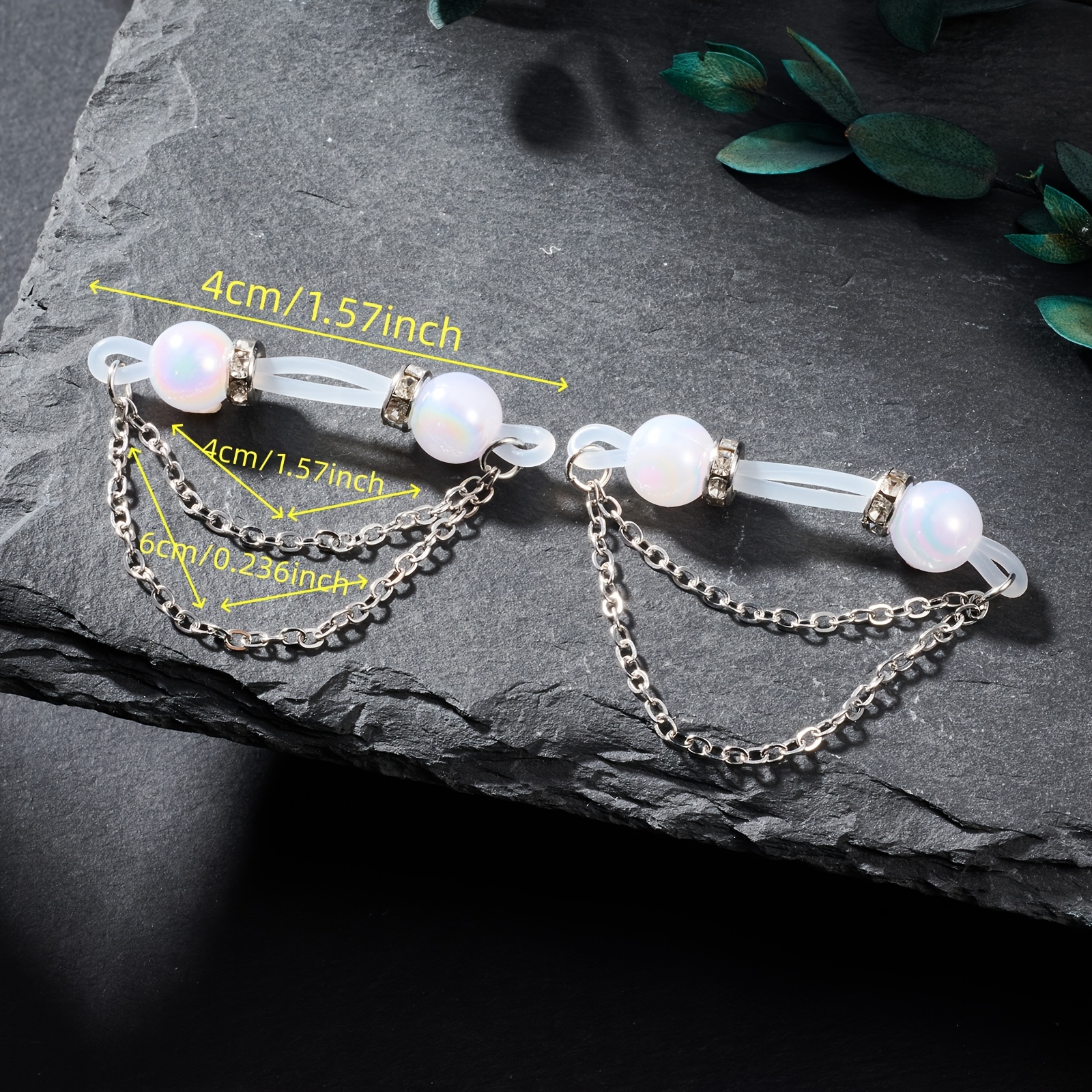 2 Exquisite Sparkling And Colo - Body Jewelry Nipple Chain のレビューと価格