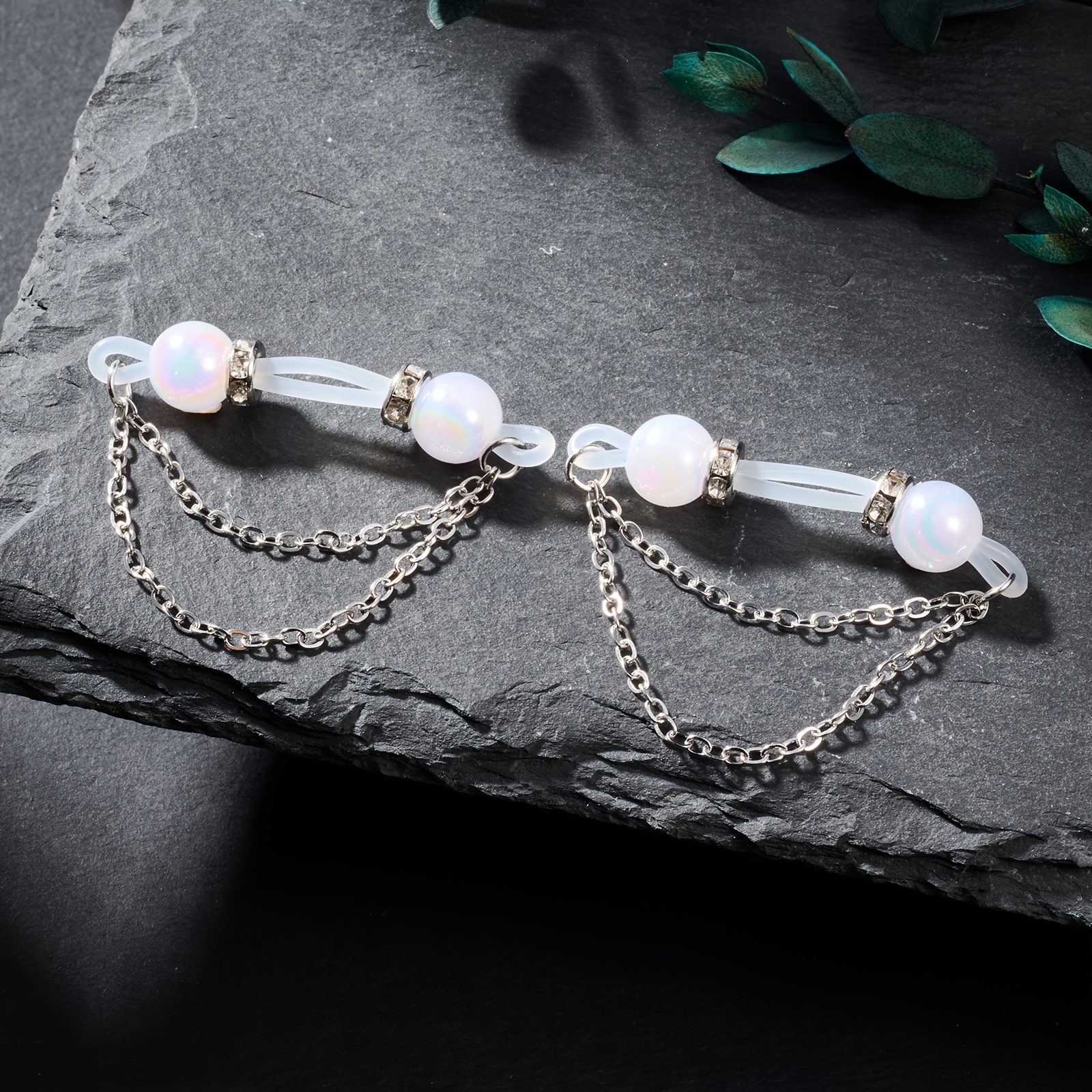 2 Exquisite Sparkling And Colo - Body Jewelry Nipple Chain のレビューと価格