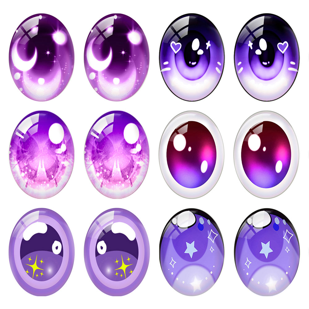 5pairs/lot Oval Cute Cartoon D - Star Flat Back のレビューと価格