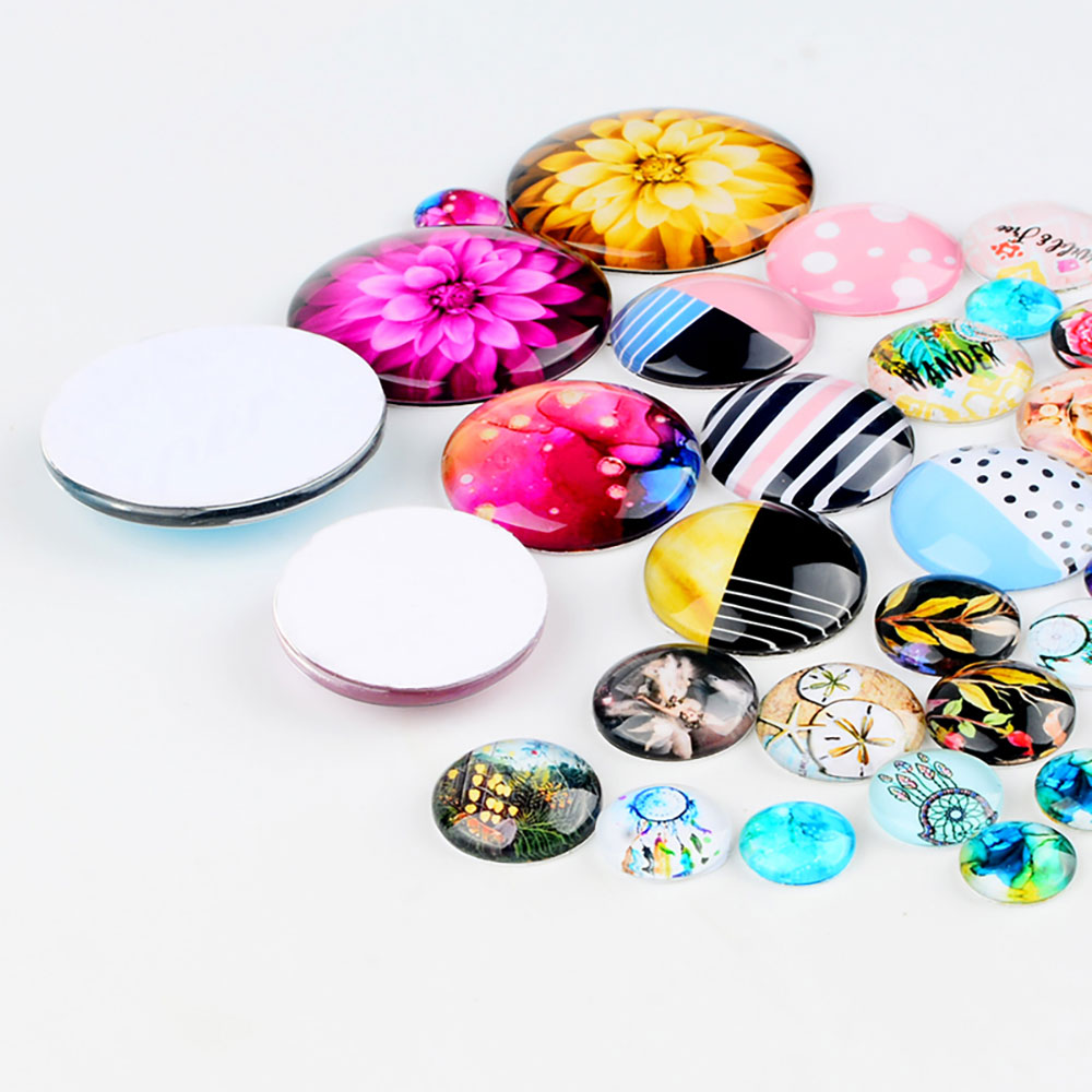 5pairs/lot Oval Cute Cartoon D - Star Flat Back のレビューと価格