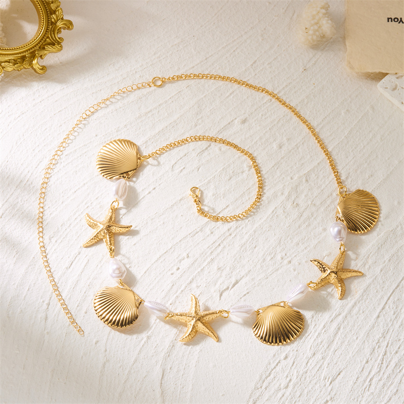 Summer Beach Star Shell Waist  - Body Jewelry Helix のレビューと価格