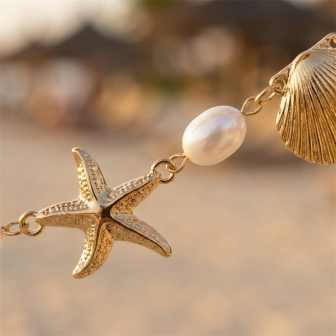 Summer Beach Star Shell Waist  - Body Jewelry Helix のレビューと価格