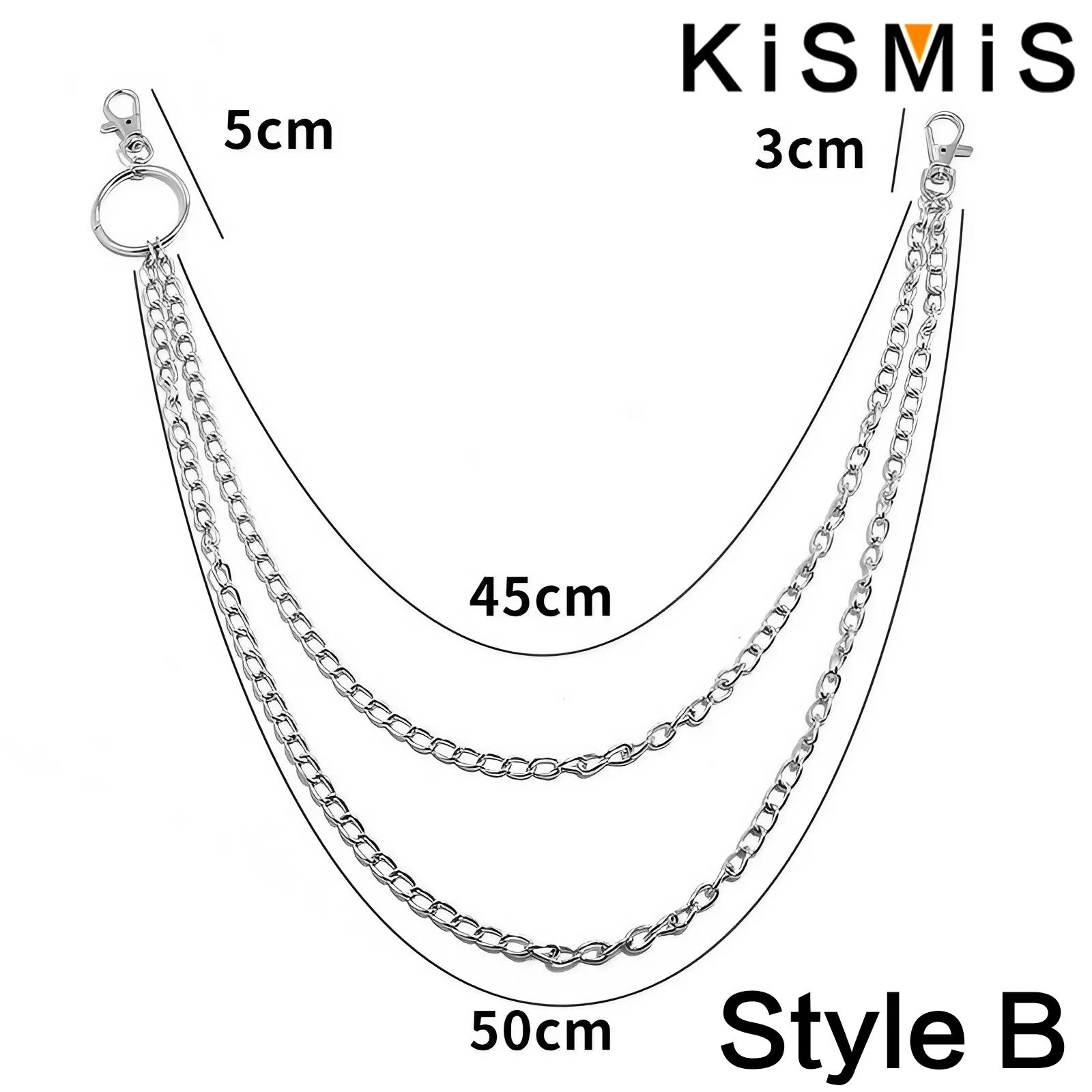 1PC Punk Style Multi Layer Key - Body Jewelry For Men のレビューと価格