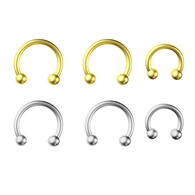 5pcs/lot Stainless Steel 18G H - Body Jewelry Septum のレビューと価格