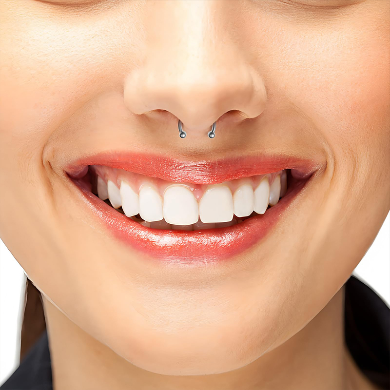 5pcs/lot Stainless Steel 18G H - Body Jewelry Septum のレビューと価格
