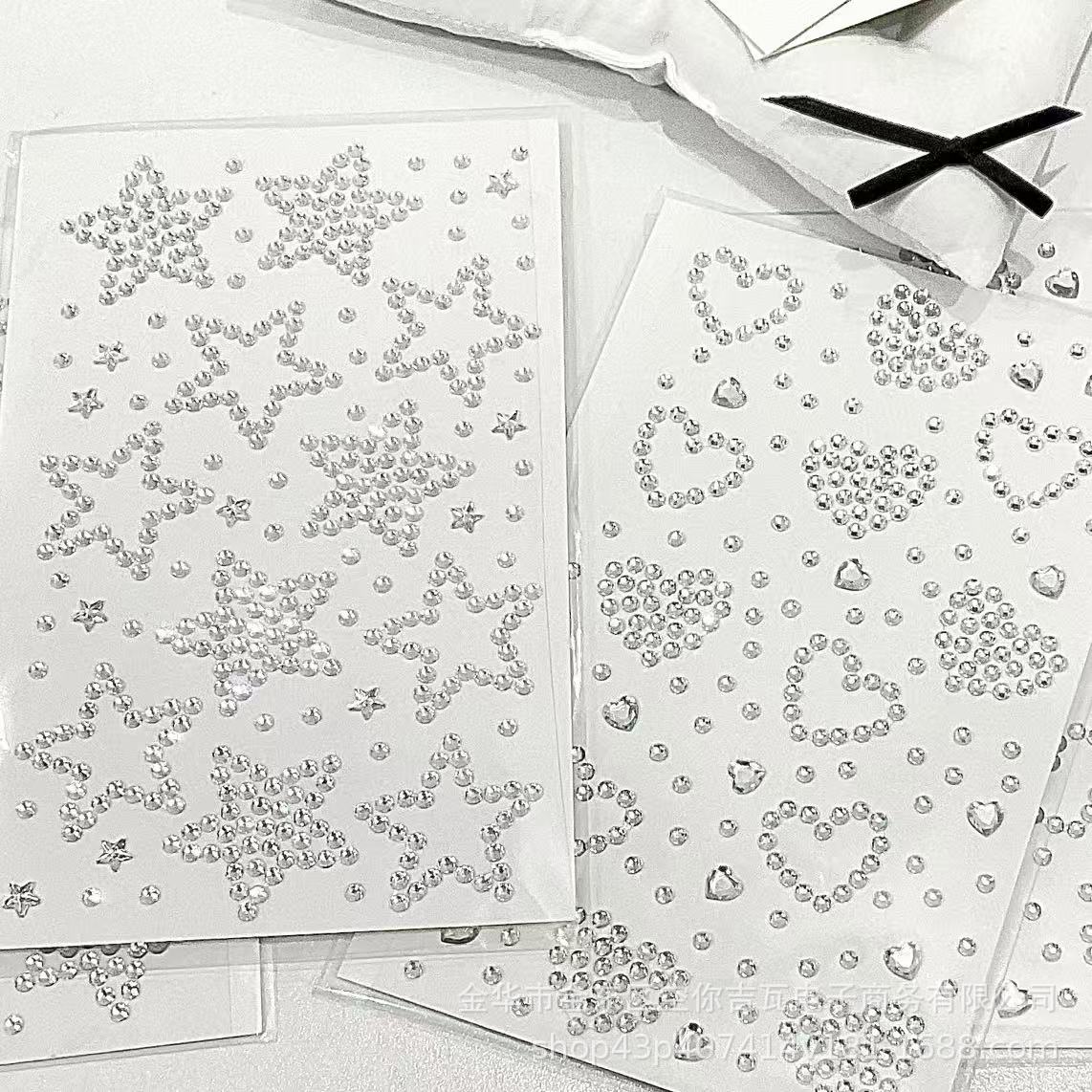 Silver Star Heart Rhinestone S - Star Flat Back のレビューと価格
