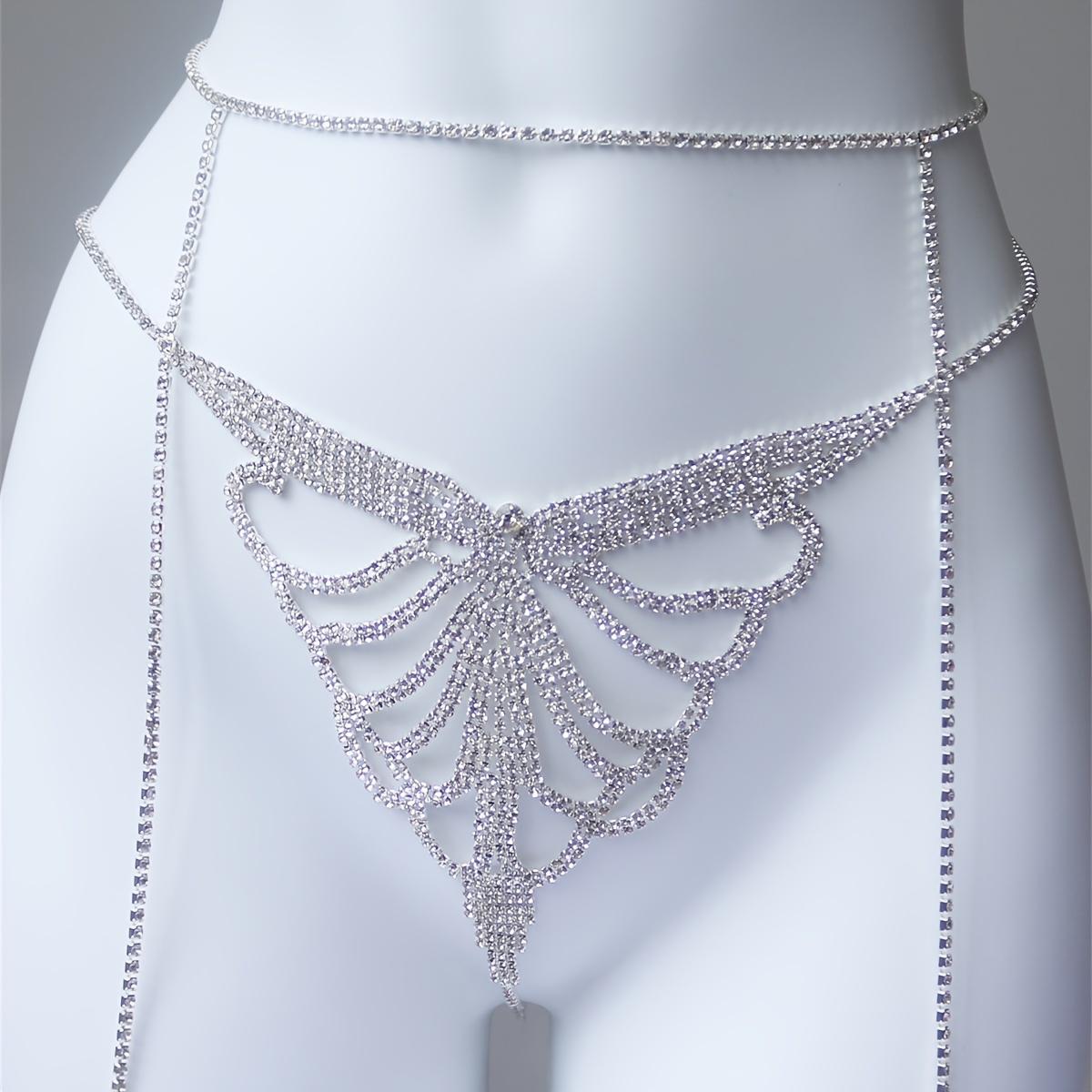 Multi layer rhinestone sparkli - Body Jewelry Leg Chain のレビューと価格