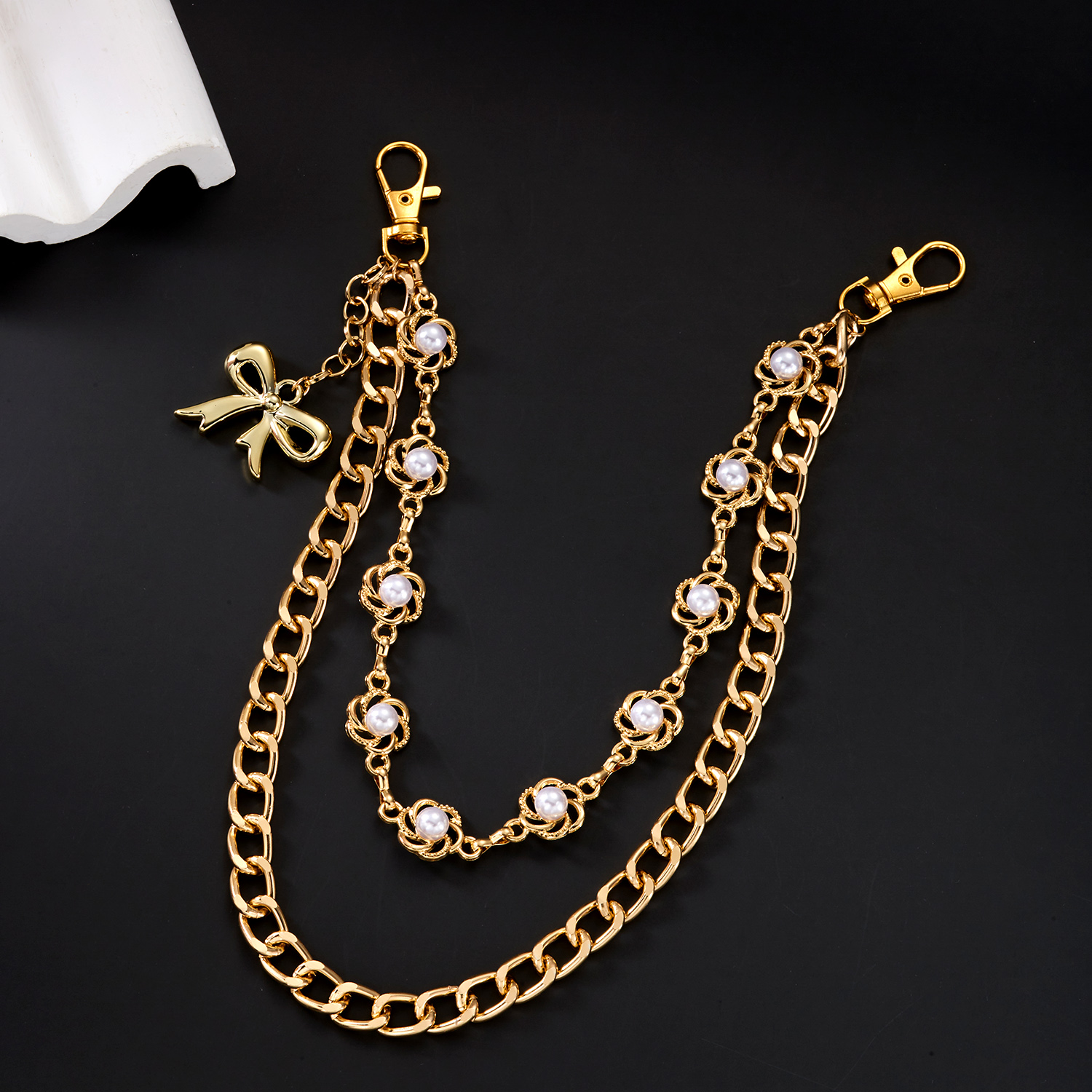 Exquisite Imitation Pearl Flow - Body Jewelry For Men のレビューと価格