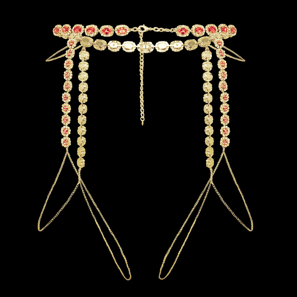 Stonefans Round Pink Thigh Cha - Body Jewelry Leg Chain のレビューと価格