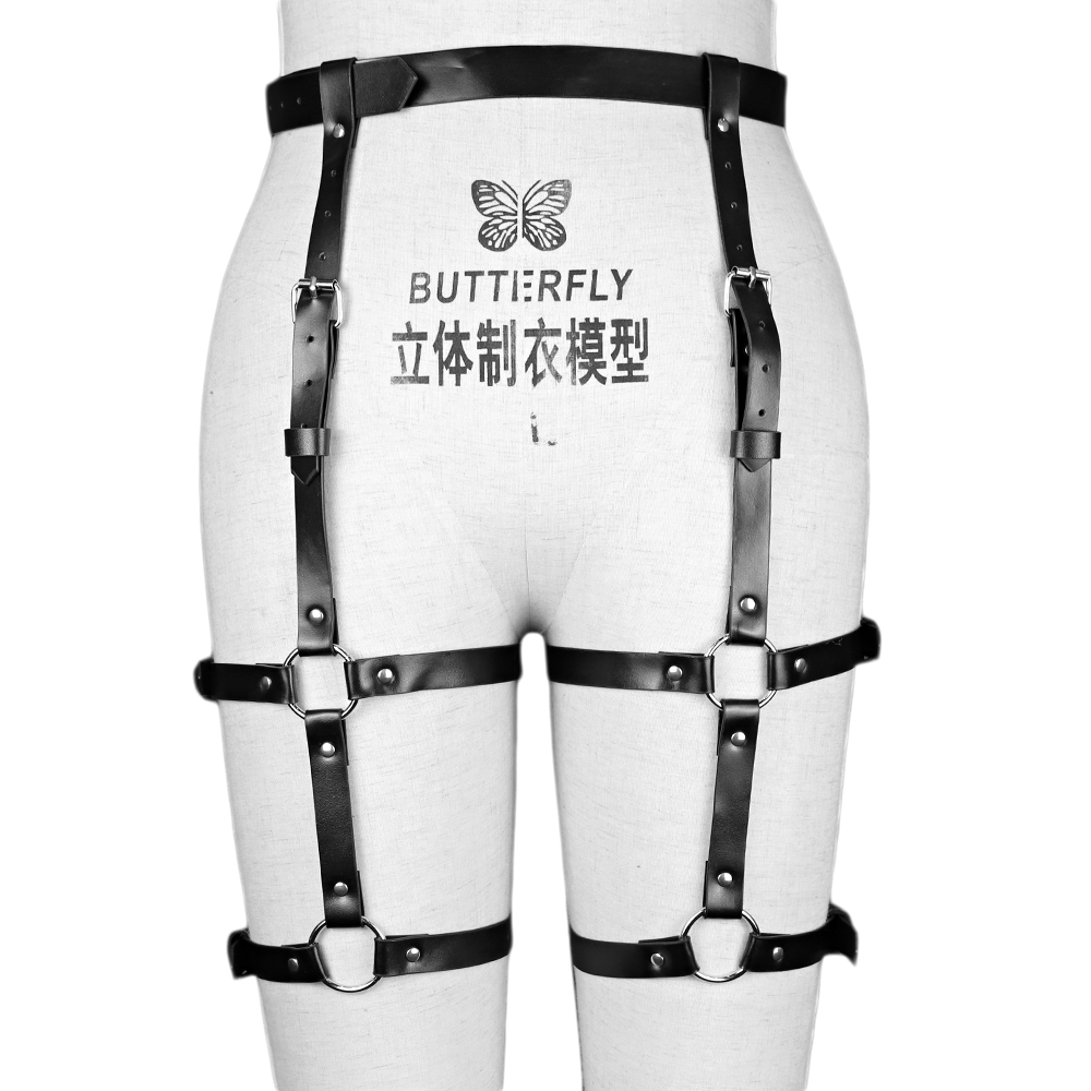 Punk Leather Thigh Harness Bel - Body Jewelry Leg Chain のレビューと価格