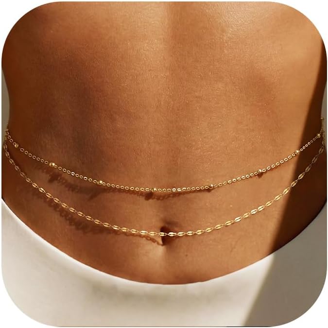14K Gold Plated Waist Chain Wo - Body Jewelry Helix のレビューと価格
