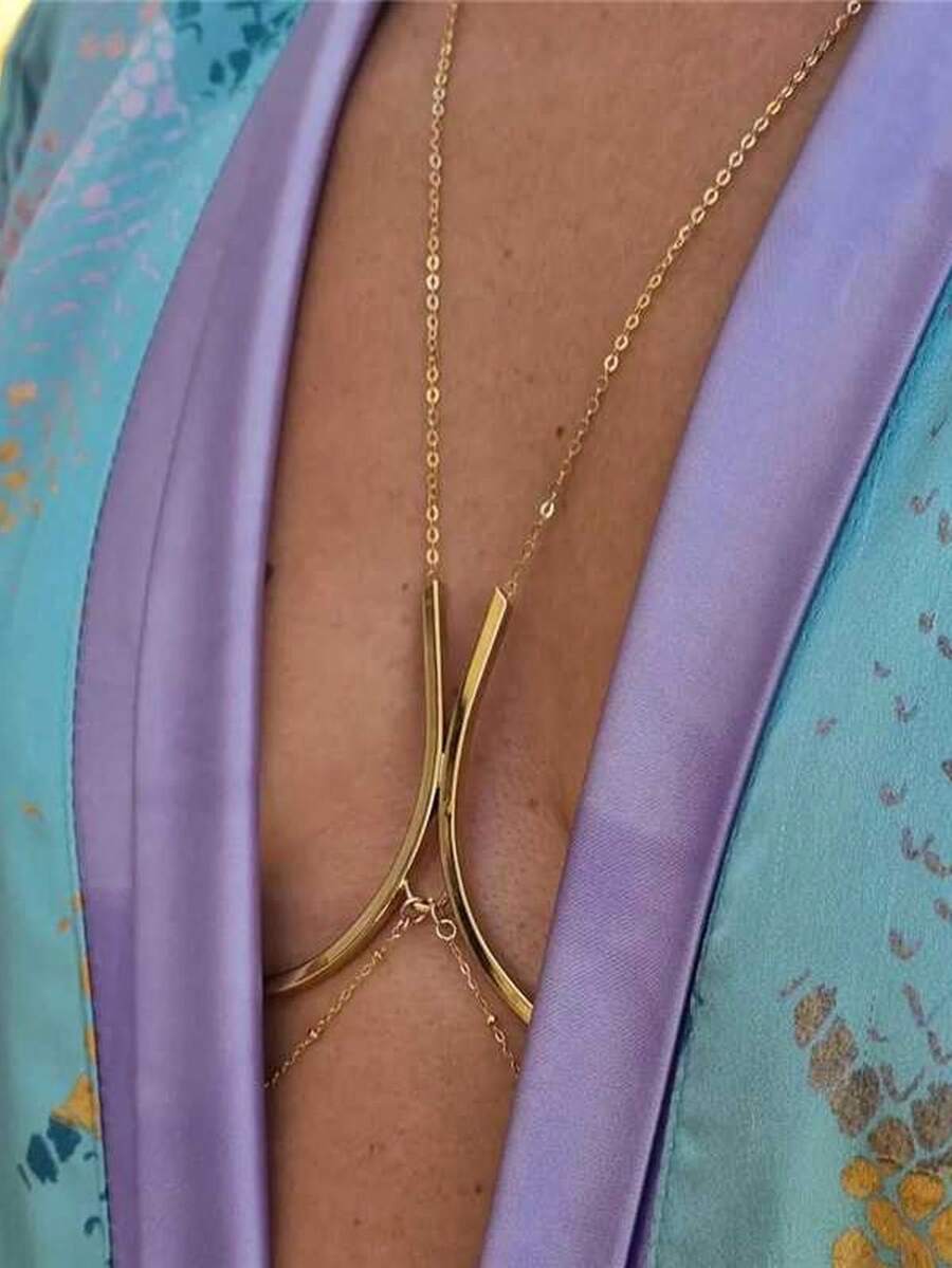 Luxury Gold Body Chain For Wom - Body Jewelry Nipple Chain のレビューと価格