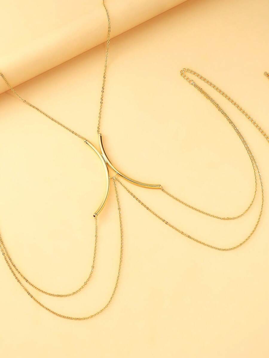 Luxury Gold Body Chain For Wom - Body Jewelry Nipple Chain のレビューと価格