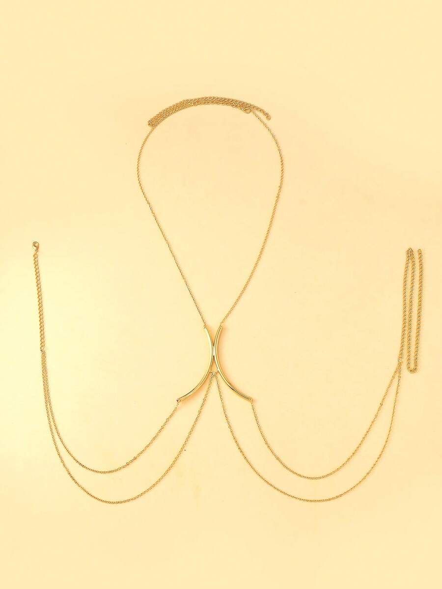 Luxury Gold Body Chain For Wom - Body Jewelry Nipple Chain のレビューと価格