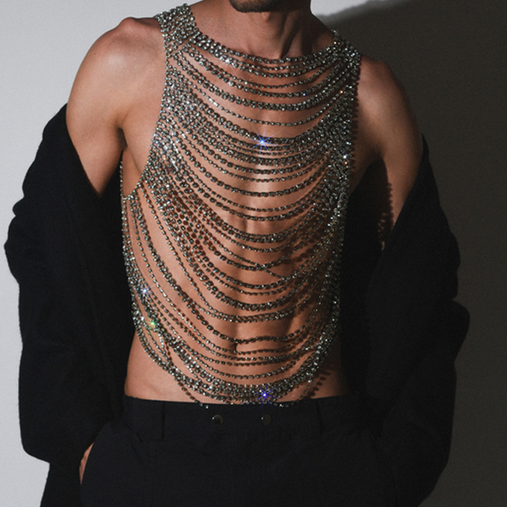 Fashion Luxurious Bling Men Wo - Body Jewelry For Men のレビューと価格